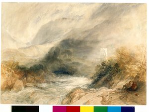Llanthony Abbey, Monmouthshire door Joseph Mallord William Turner