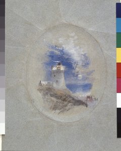 Lowestoffe vuurtoren door Joseph Mallord William Turner