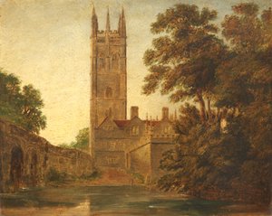 Magdalen Toren door Joseph Mallord William Turner