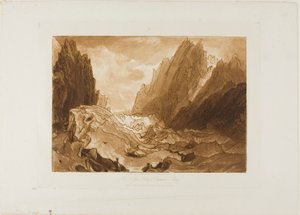 Mer de Glace, plaat 50 uit Liber Studiorum door Joseph Mallord William Turner