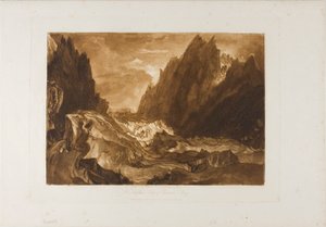 Mer de Glace, plaat 50 uit Liber Studiorum door Joseph Mallord William Turner