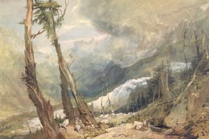 Mere de Glace, in de Vallei van Chamouni, Zwitserland door Joseph Mallord William Turner