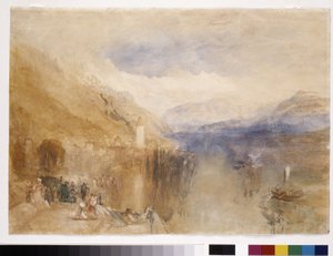 Oberhofen, Thunersee door Joseph Mallord William Turner
