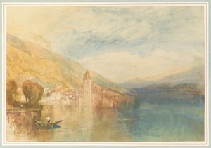 Oberhofen aan het Meer van Thun, Zwitserland door Joseph Mallord William Turner