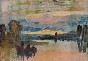 Op het meer bij Petworth - Avond, 1909 door Joseph Mallord William Turner