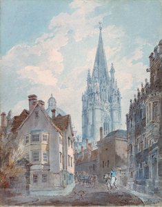 Oxford: St Marys vanaf Oriel Lane, 1792-1793
