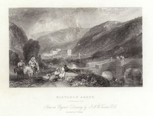 Rievaulx Abbey in Yorkshire door Joseph Mallord William Turner