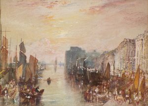 Rivierscène, Le Havre, ca. 1832 door Joseph Mallord William Turner