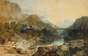 Rosthwaite Brug, Borrowdale, ca. 1802 door Joseph Mallord William Turner