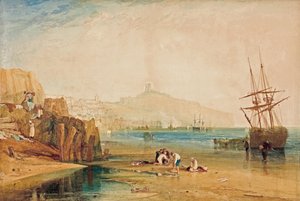 Scarborough, ochtend, jongens die krabben vangen, c. 1810 door Joseph Mallord William Turner
