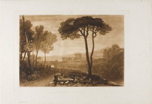 Scène in de Compagna, plaat 38 uit Liber Studiorum door Joseph Mallord William Turner