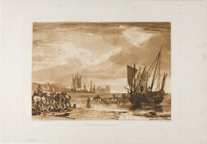 Scène aan de Franse kust, plaat 4 uit Liber Studiorum