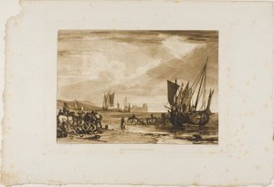 Scène aan de Franse kust, plaat 4 uit Liber Studiorum door Joseph Mallord William Turner