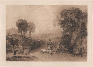 Schapen wassen, Windsor door Joseph Mallord William Turner