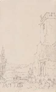 Zuidportaal en toren van een onbekende kerk, c.1790-95