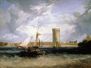 Tabley, het landgoed van Sir J.F. Leicester Bt.: Winderige dag door Joseph Mallord William Turner