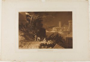 Tiende plaag van Egypte, plaat 61 uit Liber Studiorum door Joseph Mallord William Turner