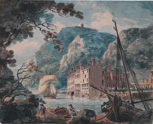 De Avon Gorge in Bristol met het Old Hot Wells House door Joseph Mallord William Turner