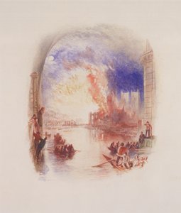 De brand van de parlementsgebouwen door Joseph Mallord William Turner