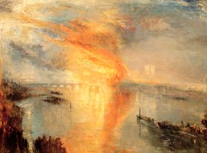 De brand van het Parlement door Joseph Mallord William Turner