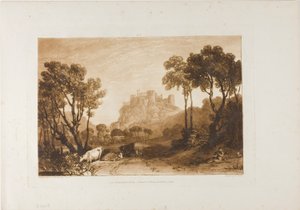 Het Kasteel Boven de Weiden door Joseph Mallord William Turner