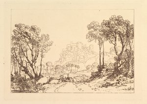 Het kasteel boven de weiden Liber Studiorum, deel II, plaat 8