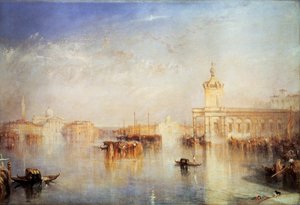 De Dogana, San Giorgio, Citella, vanaf de trappen van de Europa, Venetië, 1842 door Joseph Mallord William Turner