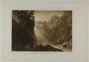 De Val van de Clyde, plaat 18 uit Liber Studiorum door Joseph Mallord William Turner