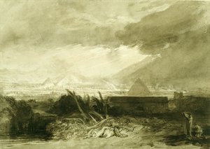 De vijfde plaag van Egypte door Joseph Mallord William Turner