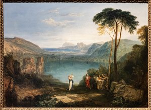 Het Meer van Avernus, Aeneas, de Cumaeense Sibylle door Joseph Mallord William Turner