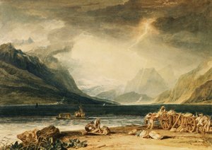 Het Meer van Thun, Zwitserland, c.1802-10 door Joseph Mallord William Turner