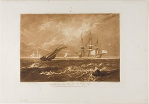 De leider zeegezicht, plaat 20 uit Liber Studiorum door Joseph Mallord William Turner