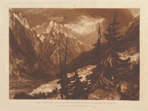 De bron van de Arvaron in de vallei van Chamouni, Savoye Liber Studiorum, pa..., 1 januari 1816