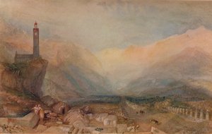 De Splugen Pas door Joseph Mallord William Turner