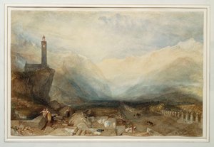 De Splugenpas, ca.1842-43 door Joseph Mallord William Turner