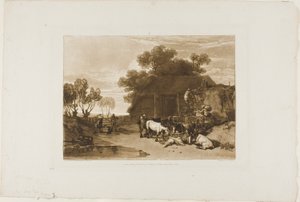 De Stro Yard, plaat 7 uit Liber Studiorum door Joseph Mallord William Turner