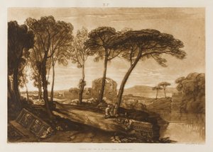 De Tempel van Minerva Medica, Plaat 23 uit Liber Studiorum door Joseph Mallord William Turner