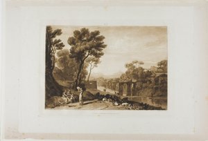 De Vrouw en de Tamboerijn, plaat 3 uit Liber Studiorum door Joseph Mallord William Turner