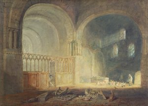 Transept van Ewenny Priory, Glamorganshire, c.1797 door Joseph Mallord William Turner