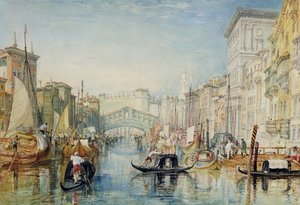 Venetië: De Rialto door Joseph Mallord William Turner