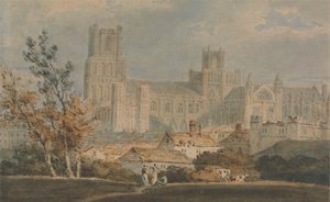 Uitzicht op Ely Cathedral door Joseph Mallord William Turner