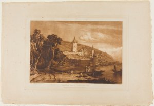 Ville de Thun, plaat 59 uit Liber Studiorum door Joseph Mallord William Turner