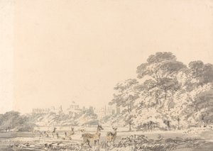 Windsor Castle en Park met herten door Joseph Mallord William Turner