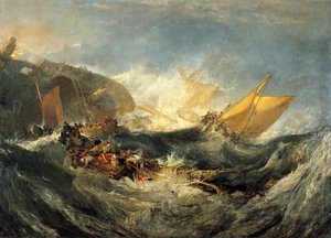 Wrak van een transportschip door Joseph Mallord William Turner