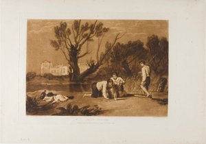 Jonge Vissers, plaat 32 uit Liber Studiorum door Joseph Mallord William Turner