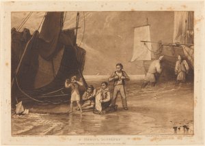 Marine Dabbelaars door Joseph Mallord William Turner and William Say