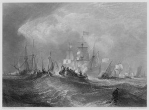 De Prins van Oranje landt bij Torbay, uit het schilderij in de Vernon Gallery