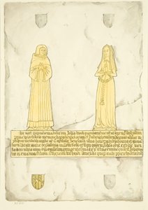 Messing van John Brooke en zijn vrouw in St Mary Redcliffe door Joseph Manning