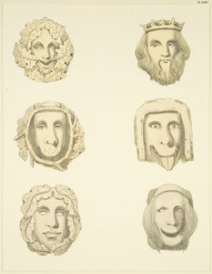 Gewelfstenen (bossen) in het plafond van Redcliffe Church door Joseph Manning