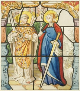 Glas-in-lood in de sacristie van St. Mark